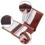 Wallet custom natural leather wallet ID flap pocket rfid minimalist high-end oil-waxed genuine leather men's wallet