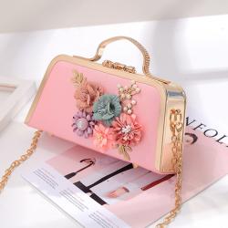 New Versatile One Shoulder Crossbody High Portable Small Square Dinner Bag Women's Flower Chain Small Bag Luxury Shoulder Bag