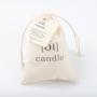 Custom Logo Printed Organic Muslin Cotton Drawstring Dust Gift Candle Bag Wholesale Cotton Candle Pouch