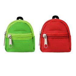 Wholesale Pouch Coin Purse Mini Coin Pocket Keychain Holder Wallet Mini Coin Purse Keychain Doll Zipper School Bag Mini Backpack