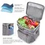 Custom Printed High Quality Multi Layer Lunch Food Bag Office Portable Insulated Cooler Bag for Camping Hiking