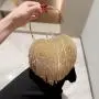 Factory Wholesale Heart Shaped Tassel Diamond Lady Shoulder Bag Crystal Evening Bag For Wedding Clutch Bags Ladies Purse Handbag