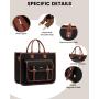 LOVEVOOK 2pcs New Style 15.6 in Lightweight PU Canvas Laptop Tote Bag Shoulder Messenger Bag for Business Work Tote for women