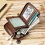 XL090  Men Wallet Luxury Classic Short Zip Style Card Holder Wallet For Men French Style Anti Water Large Capacity Purse