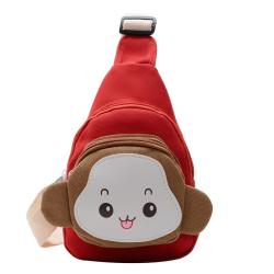 Fashion canvas chest bag custom cartoon child shoulder bag design kids canvas sling waist bag