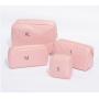 Low MOQ Stock Nylon Chenille Patches Waterproof Zipper Toiletry Carry Pouch Portable Makeup Organizer Bag Cosmetic Bag