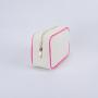 Keymay Wholesale Canvas Makeup Bag With Zipper Portable Toiletry Pouch Girls Zipper Cosmetic Bag Canvas