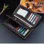2024 New men's wallet short fashion open wallet casual trendy pattern multi-card card holder wallet