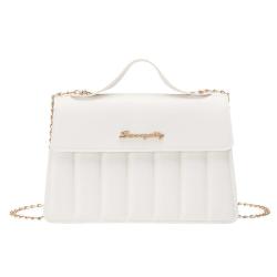 Summer Fresh Sweet Ladies Handbag Pure Color Fashion Shoulder Crossbody Bag Texture Fabric Large Capacity Magnetic Button Bag