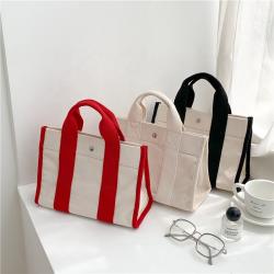 Women handbag fashion leisure ladies hand bags Creative design clashing colors shoulder crossbody bag women canvas tote bags