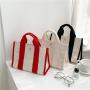 Women handbag fashion leisure ladies hand bags Creative design clashing colors shoulder crossbody bag women canvas tote bags