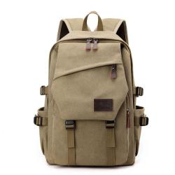 ZF161 New Leisure Backpack Outdoor Men Travel Bag Fashion Retro Canvas Shoulder Bag Large Capacity Waterproof Student Schoolbag