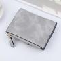 OEM010 Matte Leather Wallet Women Short Purse Card Holder Women Wallets Zipper Coin Pocket Small Ladies Purse Clutch Wallet