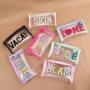 Keymay Popular Low MOQ Stock Candy Color Portable Personalize Clear Makeup Pouch Bag Waterproof Toiletry Bag Cosmetic Travel Bag