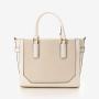Wholesale China Supplier Large Capacity  Beige And White Leather Tote Bag Pu Leather Handbags For Women