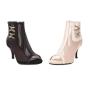 2022 New Design Salsa Bachata Social Dancing Heels Summer Rhinestone Mesh Pumps Women Peep Toe Thin High Heel Ankle Boots