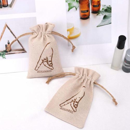 Eco-friendly Jute Coffee Tea Sack Bag Custom Logo Printing Drawstring Christmas Gift Packing Brualp Pouch