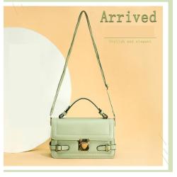 ZR789 Woman PU Retro Bag Daily Life Girl Horizontal Solid Color Small Square Single Bag Girl Button Underarm Versatile Bag