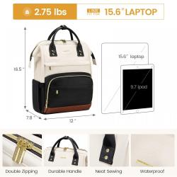 LOVEVOOK wholesale backpack office computer bag 15.6 17in large capacity woman custom travel laptop backpack bag for women girls