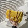 Square Hand Bags For Women Chain Handbags Fashion Pleuche Crossbody Handbag Pure Color Hasp Woman Bags Shoulder Bag Ry7200126