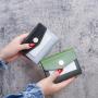 Factory direct new ladies wallet short Korean small tri-fold money clip fashion simple clutch bag leather wallet coin purse
