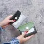 Factory direct new ladies wallet short Korean small tri-fold money clip fashion simple clutch bag leather wallet coin purse