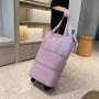 Custom designer Waterproof women foldable duffle bag Weekender Expandable sports Gym Travel Fitness Bag with wheels