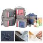 Gelory Wholesale Aluminum Foil Lunch Cooler Bag Waterproof Portable Thickened Stripe Insulation Lunch Box Bag