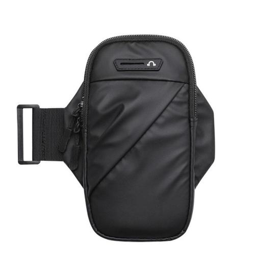 ZF128 New PU Sports Arm Bag Running Outdoor Cycling Wrist Bag Waterproof Adjustable Mobile Phone Bag with Headphone Hole