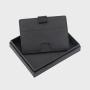 Ultra-slim genuine leather mini card holder slim pu leather card case rfid leather card cover