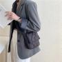 Winter New Casual Simple Nylon Puffer Small Square Bag Fashion Shoulder Bag Stitching Cotton Diamond-Shaped Crossbody Bag