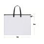 Portfolio Bag Poster Storage Bag with Handle and Zipper 19 x 25 Inch Organizer Transparent Bag