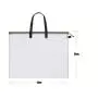 Portfolio Bag Poster Storage Bag with Handle and Zipper 19 x 25 Inch Organizer Transparent Bag