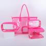 New Arrival Clear Handbag Transparent PVC Tote Women Shoulder Bag 10 Colors RTS Waterproof Tote Travel