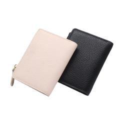 2021 cheap short leather men rfid wallet genuine leather wallet with zipper