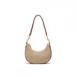 2024 Summer new straw woven underarm bags  one-shoulder crescent bag straw woven bag Vacation