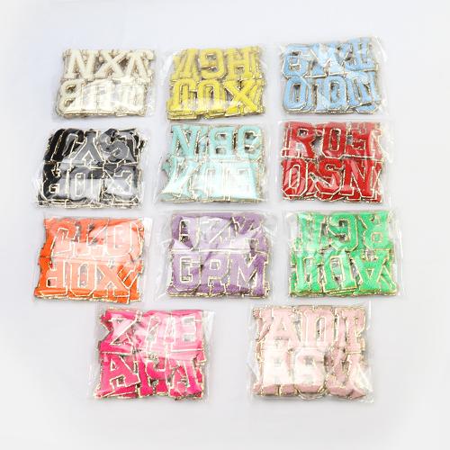 DIY 5.5cmH Embroidery Letters Decoration Self Adhesive Alphabet Patches Chenille Personalized Sticker Custom Chenille Patches