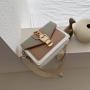Female New Korean Tide Small Bag Fashion Simple Collision Colour Small Square Shoulder Bag Single Shoulder Crossbody Bag