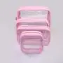 RTS S M L XL Outdoor Chenille Patch PVC Travel Transparent Cosmetic Bag Colorful Makeup Clear Custom Logo Clear Cosmetic Bag