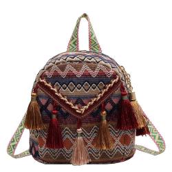 HR669 New Women Backpack Fashion Girl Waterproof Cloth Leisure Classic Bag Female Small Versatile Tassels Travel Crossbody Bag