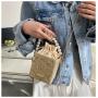 Pearl Chain Women Fashion Handbags Braid Bucket Handbags Brands China Shoulder Bags Drawstring Printing Wholesale Women Handbags