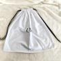 Custom Logo Printed White Cotton Flannel Drawstring Handbag Dust Cover Bag Handbag Gift Bag