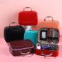 Cosmetic Bag COM004 Large Capacity Handheld Makeup Women Bag Korean Version With Mirror Portable Storage Small Makeup Box