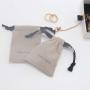 Custom Logo Printed Mini Velvet Jewelry Drawstring Necklace Bracelet Packaging Bag Key Lipstick Packing Jewelry Velvet Pouch