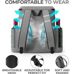 Large Capacity Wine Carrier Insulated Leakproof Padded Wine Cooler Carrying Tote Bag for Travel Camping and Picnic