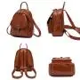 2024 Custom Logo Oiled Waxed Genuine Leather Backpack Bag For Women Fashion Purse