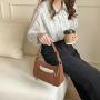 Factory wholesale new PU leather fashion simple ladies shoulder bag metal chain decoration women's handbags