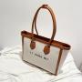 Shopping Travel Large Canvas Tote Handbag  Fashion Luxury  Designers Capacity Ladies Shoulder Bag