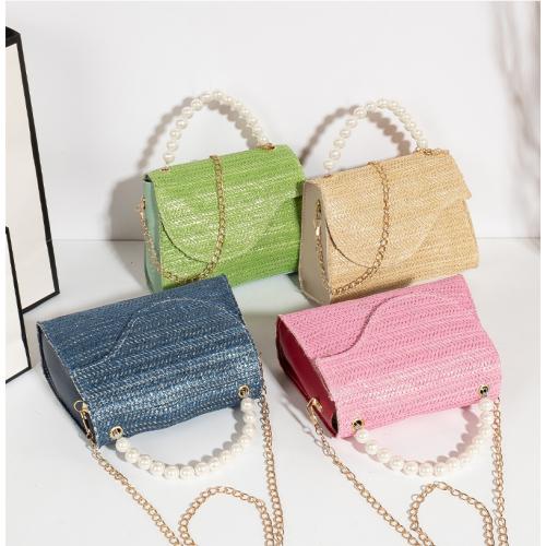 Wholesale New Korean Fashion Straw Bag The Latest Women with Ins Pearl Handbag Trend Large Capacity Versatile  Shoulder Bag