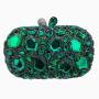 New diamond-encrusted hollowed-out diamond women's bag glass stone clutch bags golden evening bag in stock